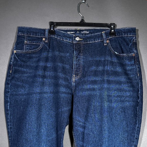 Old Navy Button Fly High Rise Slouchy Straight Secret Slim Pockets Size 18P - Picture 3 of 14